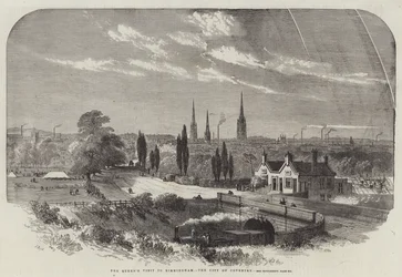 Der Besuch der Königin in Birmingham, die Stadt Coventry